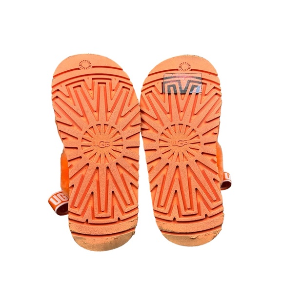 UGG Disco Knot Slide in Mandarin women’s fuzzy platform sandals SZ‎ 8 - Picture 5 of 9